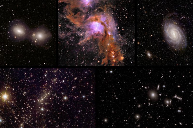La misión Euclid agranda su catálogo del universo con cinco nuevas imágenes espectaculares 01 230524