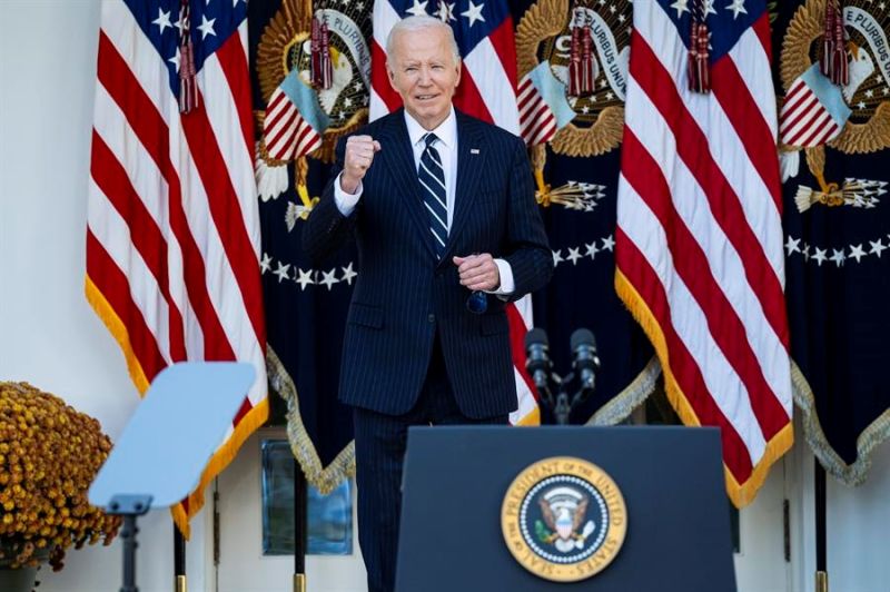 Fotografía del presidente de Estados Unidos, Joe Biden. EFE/Grame Sloan 1111124