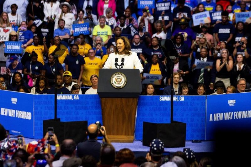 La vicepresidenta estadounidense y candidata presidencial demócrata Kamala Harris EFE 01 300824