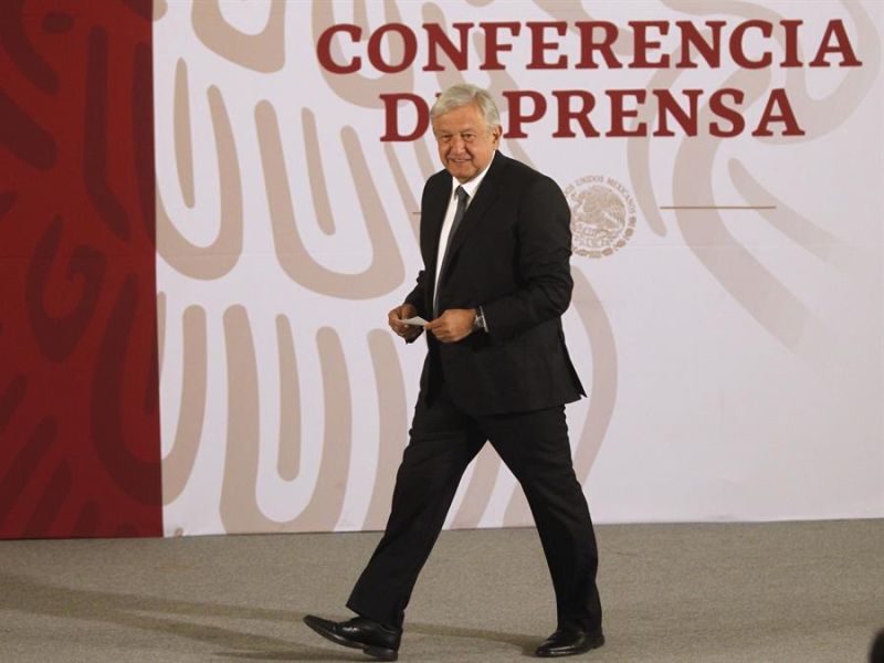 El presidente de México, Andrés Manuel López Obrador, durante su conferencia de prensa matutina en Ciudad de México (México).