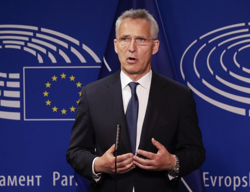 Imagen de archivo del secretario general de la OTAN, Jens Stoltenberg, durante una comparecencia en Bruselas.