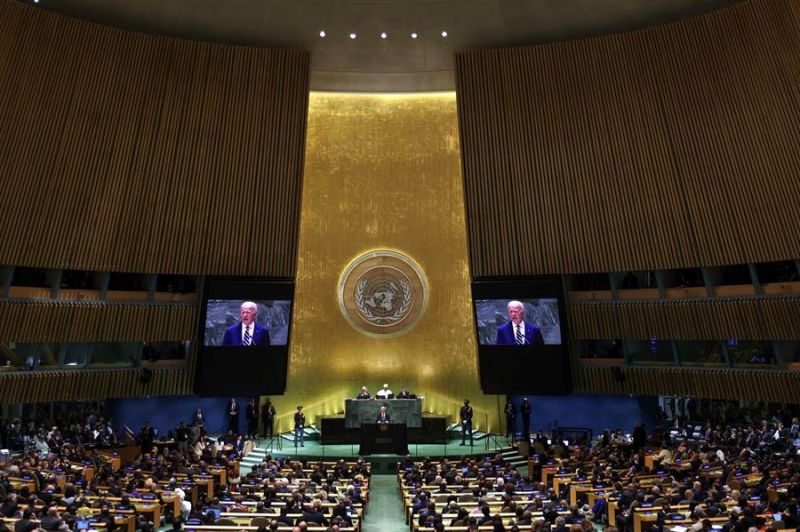 El presidente de Estados Unidos, Joe Biden, habla durante el debate general del 79º periodo de sesiones de la Asamblea General de las Naciones Unidas en la Sede de las Naciones Unidas en Nueva York, Nueva York, EE.UU. EFE/JUSTIN LANE 01240924