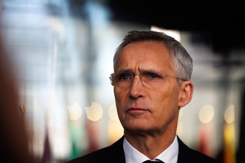 El secretario general de la OTAN, Jens Stoltenberg, a su llegada a una reunión de ministros de Exteriores de la Alianza. EFE/EPA/OLIVIER MATTHYS 01 281123