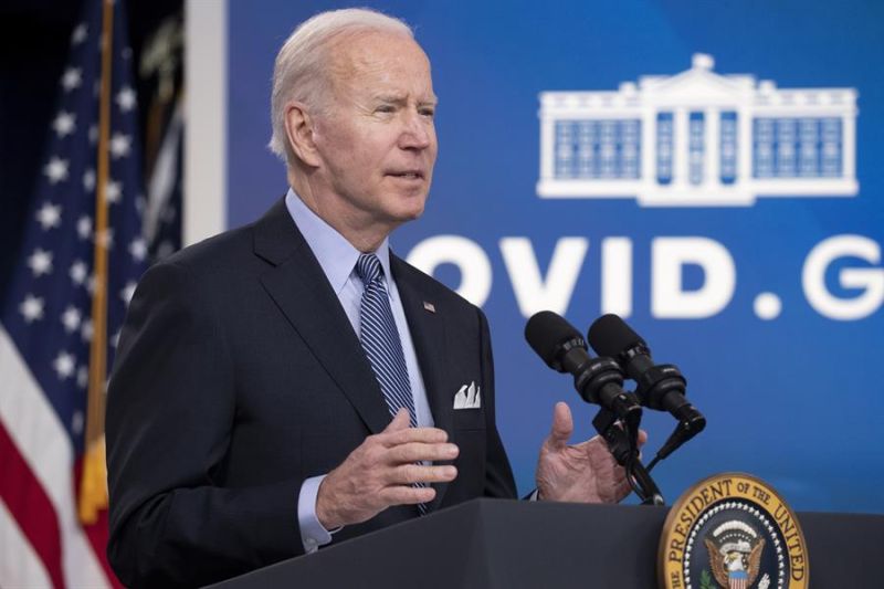 El presidente de Estados Unidos, Joe Biden, durante un discurso en la Casa Blanca en Washington, el 30 marzo de 2022. 