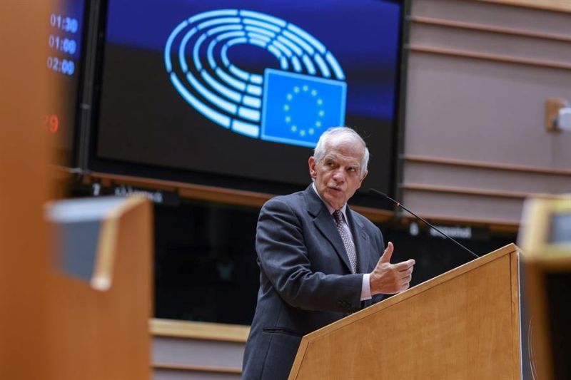 El Alto Representante de la Unión para Asuntos Exteriores, Josep Borrell, durante un debate en sesión plenaria del Parlamento Europeo sobre las relaciones entre la UE y EE. UU. a la luz de los resultados de las elecciones presidenciales en EE. UU. 0114112