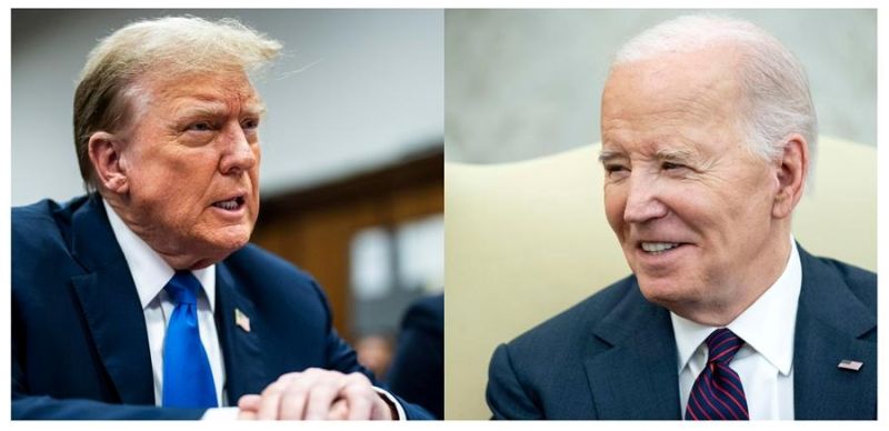 Combo de fotografías de archivo que muestra al presidente electo de los Estados Unidos, Donald Trump (i), y al presidente saliente de EE.UU., Joe Biden. EFE/ Jabin Botsford/Bonnie Cash 01160125