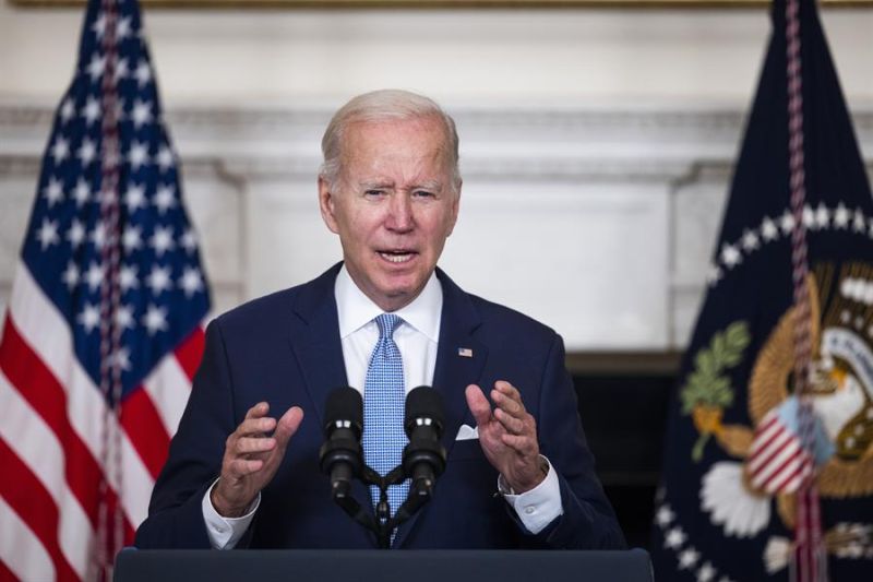 El presidente de EE.UU., Joe Biden, habla, este 28 de julio de 2022, en Washington. 01 290722