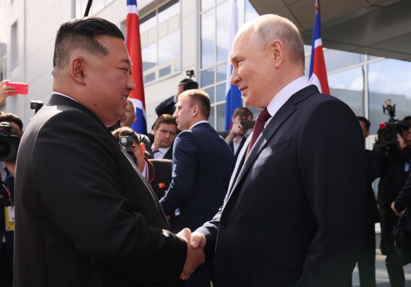 Vladímir Putin, y el líder del régimen comunista, Kim Jong-un EFE 01 130923