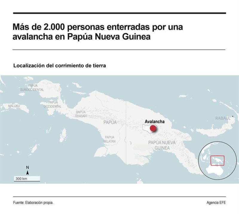 Papúa busca supervivientes del alud que estima ha enterrado a más de 2,000 personas 01 270524