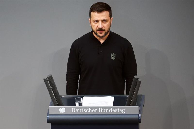 Imagen del presidente ucraniano, Volodímir Zelenski.  EFE/EPA/FILIP SINGER 01 130624