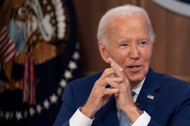 El presidente de Estados Unidos, Joe Biden, en la Casa Blanca, en Washington, DC, EE. UU. EFE/CHRIS KLEPONIS 01 050924